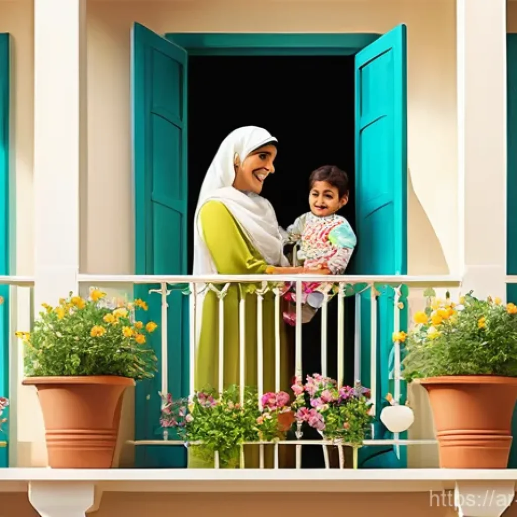 기독교의 부활절 - Embracing Spring's Renewal in an Arab Home**

A vibrant and serene illustration capturing an Arab fa...