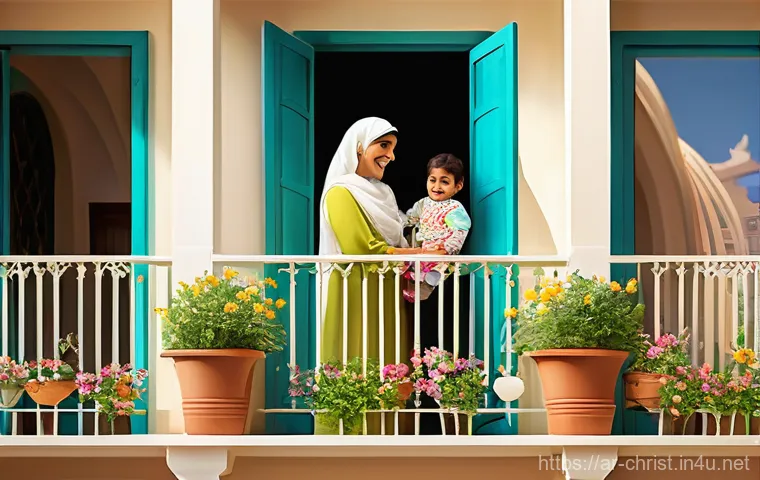 기독교의 부활절 - Embracing Spring's Renewal in an Arab Home**

A vibrant and serene illustration capturing an Arab fa...